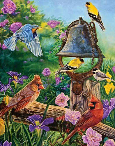 птички - картина птицы - оригинал