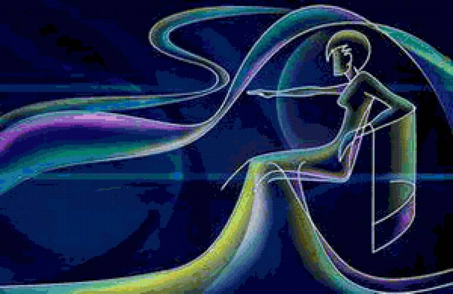 неоновый бар - девушка - предпросмотр