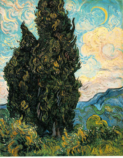 Ван Гог - пезаж, живопись, деревья, ван гог - оригинал