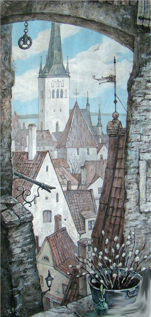 Серебряный Таллин - городской пейзаж - оригинал