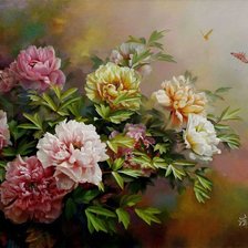 Схема вышивки «Jiang Zongqiang-peonie»