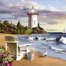 Схема вышивки «Маяк»