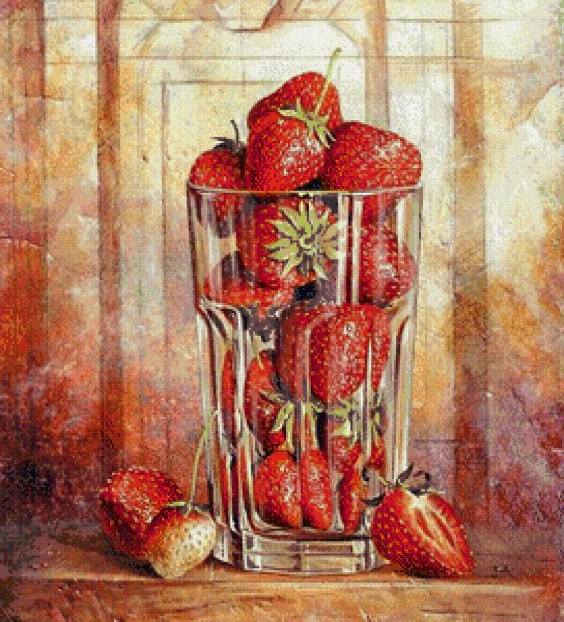 натюрморт с клубникой - предпросмотр