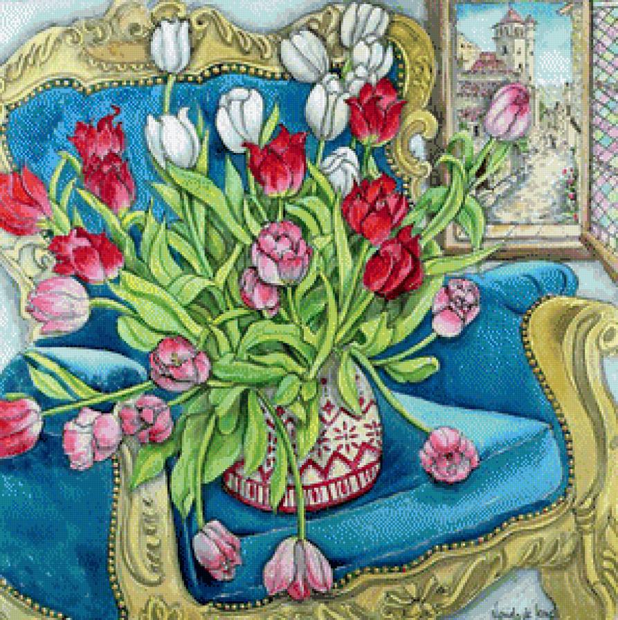 букет цветов - тюльпаны - предпросмотр