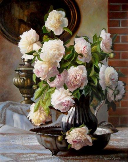 Zbigniew Kopania - peonie, kwiaty - оригинал