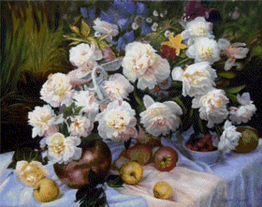 Zbigniew Kopania - peonie, kwiaty, martwa natura - предпросмотр