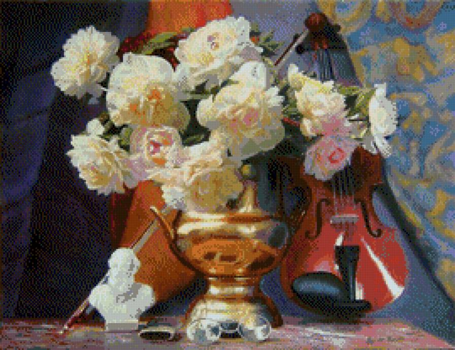 Zbigniew Kopania - peonie, kwiaty, martwa natura - предпросмотр