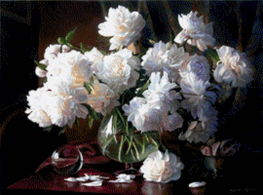 Zbigniew Kopania - kwiaty, wazon, peonie - предпросмотр