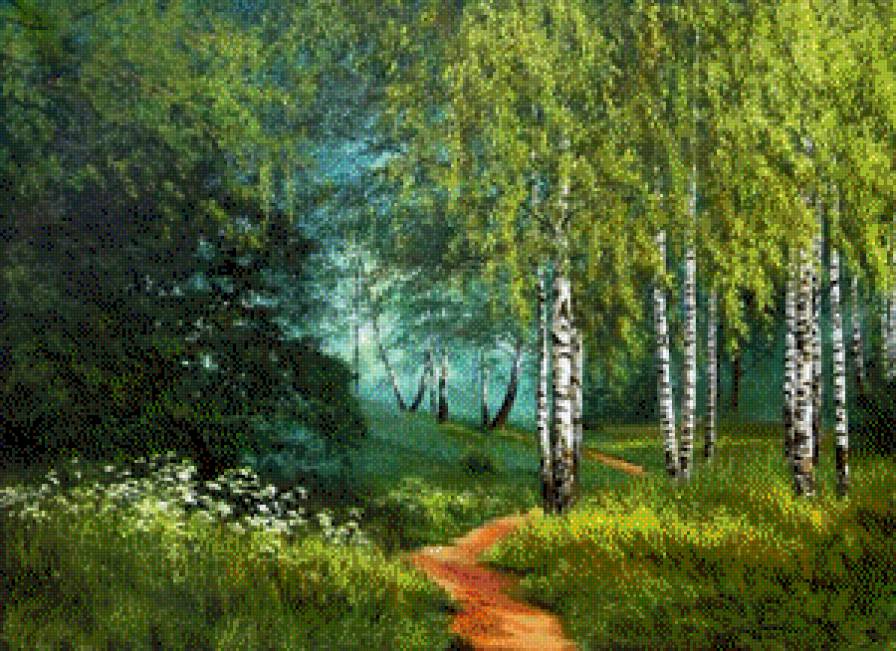 березовый ситец - пейзаж - предпросмотр