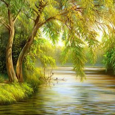 Схема вышивки «Ивушка»