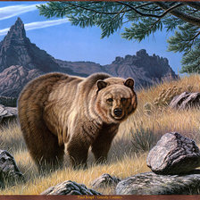 Оригинал схемы вышивки «медведь» (№634492)