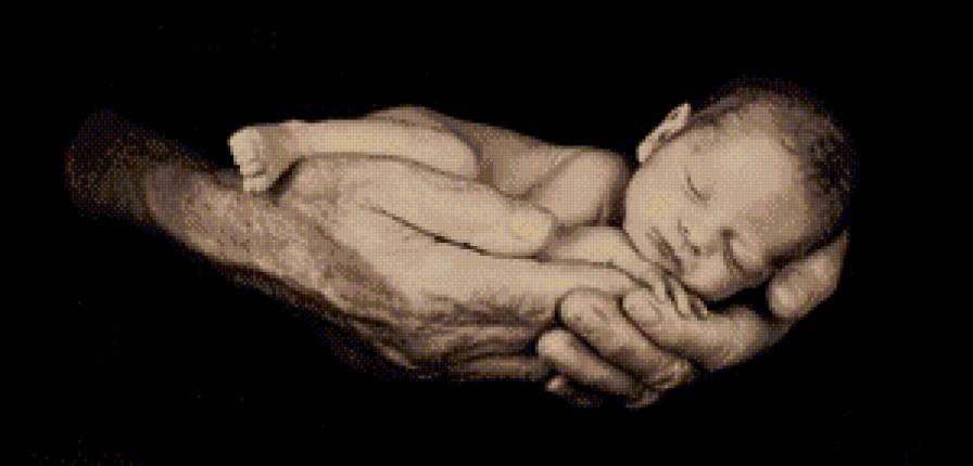 НА РУКАХ У ПАПЫ - руки, семья, новорожденный, ребенок, любовь - предпросмотр