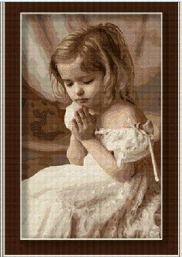 Молящаяся девочка - люди - предпросмотр