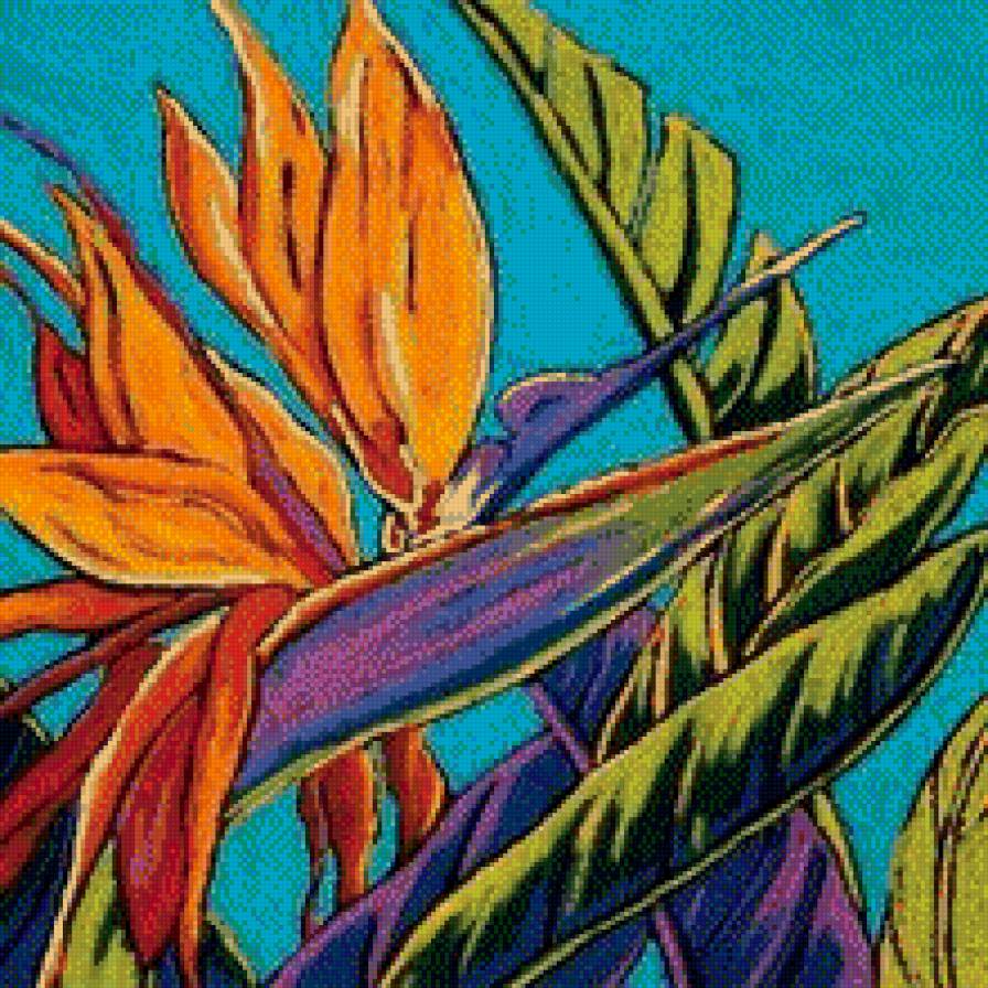 цветы 2 - диптих, картина - предпросмотр