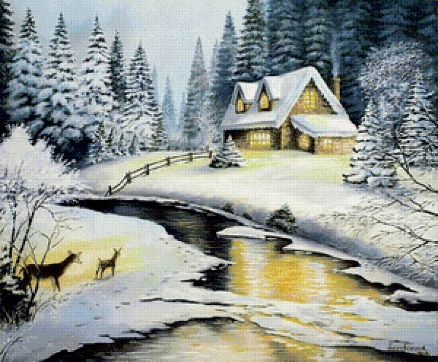 зимний пейзаж - предпросмотр