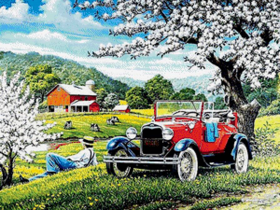 Весна - авто, весна, пейзаж - предпросмотр