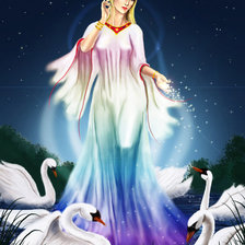 Схема вышивки «лебединое озеро»