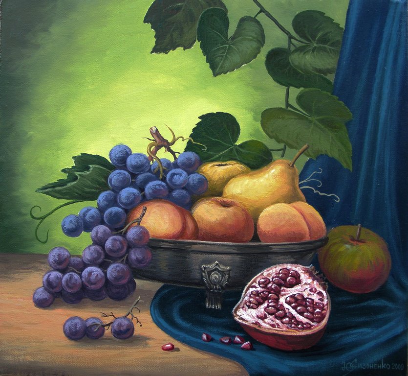 Натюрморт - фрукты, натюрморт - оригинал