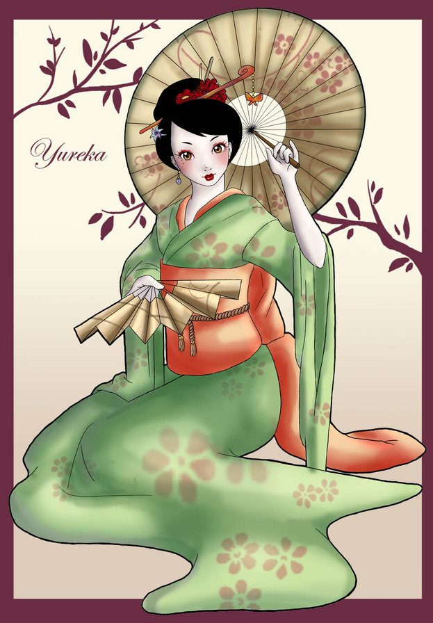 Гейша - азия, красавица, япония, девушка, восток - оригинал