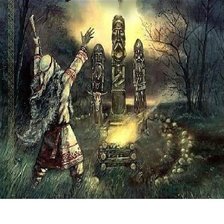 Схема вышивки «обращение к Богам»