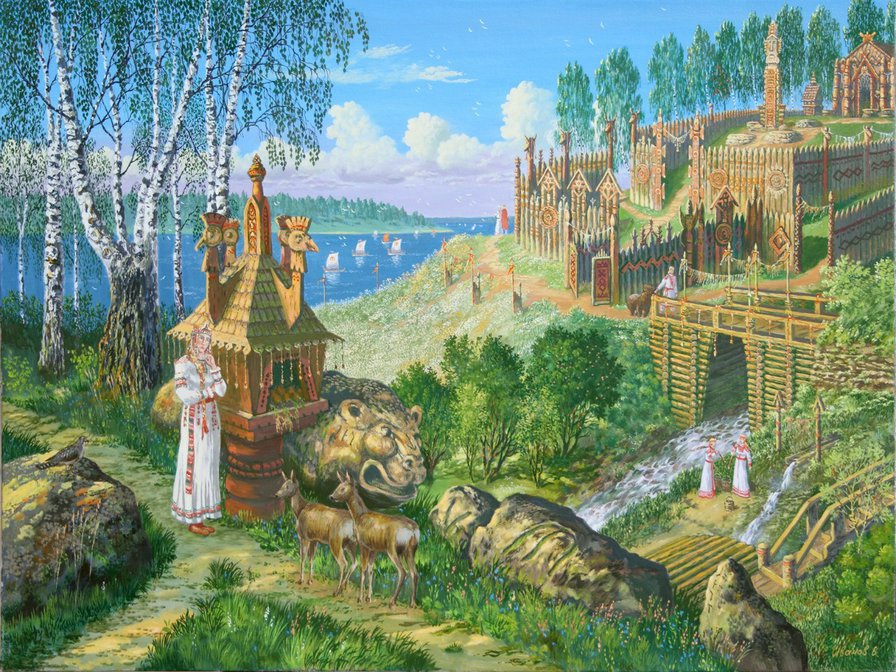 Святилище на берегу реки РА - оригинал