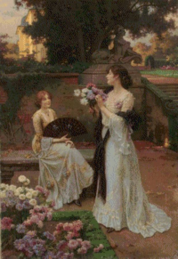 Девушки - девушка, сад - предпросмотр