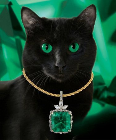 смарагд - картина кошки - оригинал
