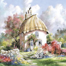 Схема вышивки «Дом»