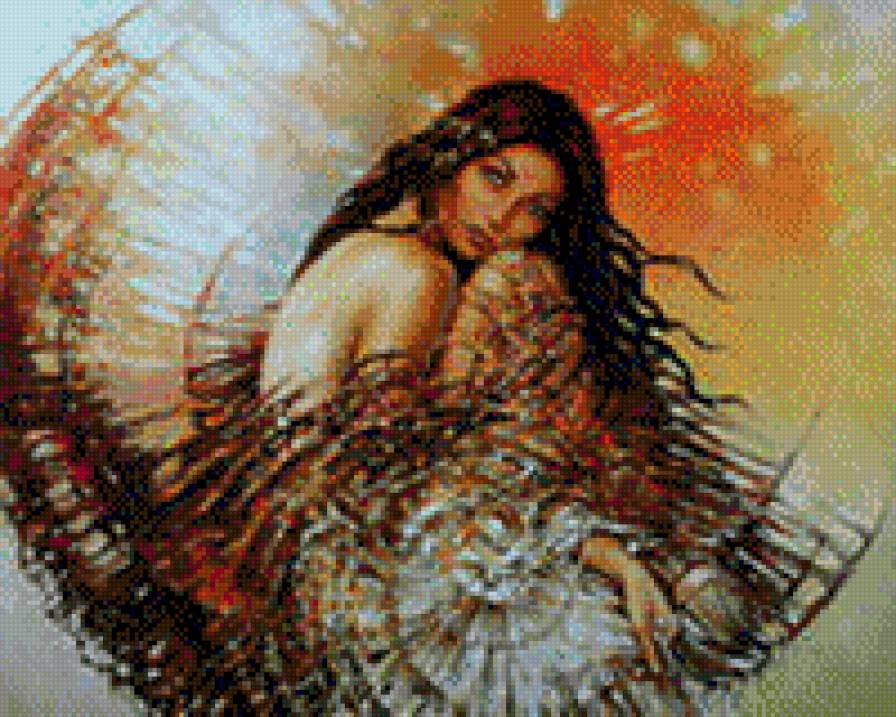 На закате - женщина - предпросмотр