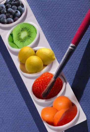 краски лета - фрукты, краски - оригинал