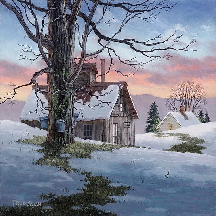 Зимний закат - оригинал