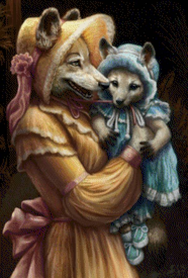 счастливое семейство - животные - предпросмотр