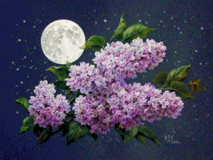 сирень - картина цветы - предпросмотр