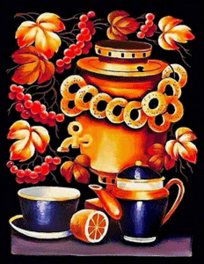 Натюрморт - натюрморт, самовар - предпросмотр