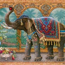 Схема вышивки «Слон - красавец»
