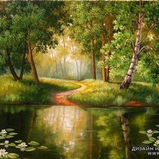 Схема вышивки «лес»