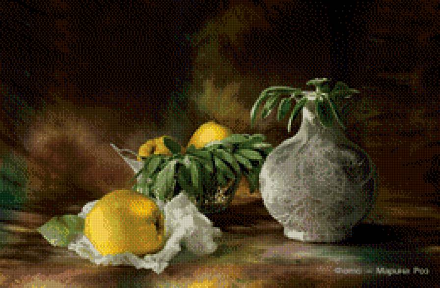 серия "кухня" - кухня.кувшин.фрукты.айва - предпросмотр