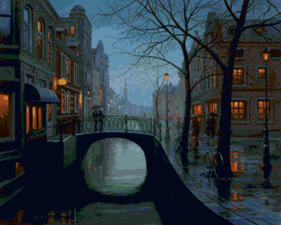 Вечерняя улица - предпросмотр