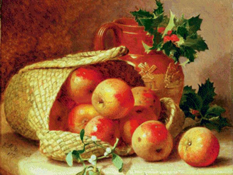 яблоки - яблоки, урожай, корзина, кухня, лето, натюрморт - предпросмотр