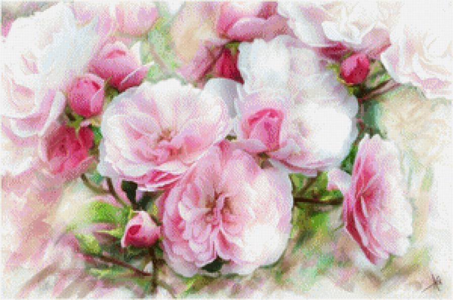 Цветы - цветы, акварель, букет - предпросмотр