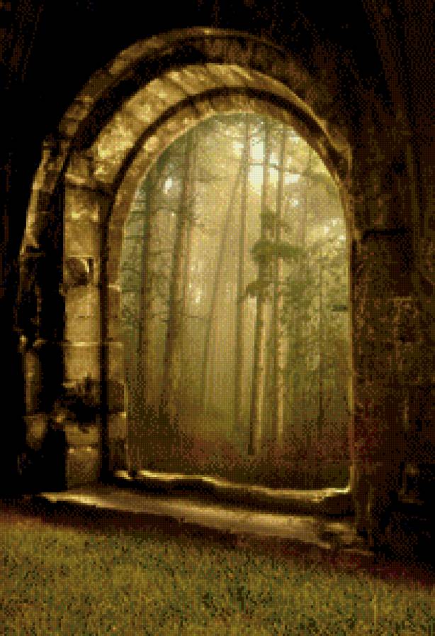 Арка - средневековье арка лес - предпросмотр