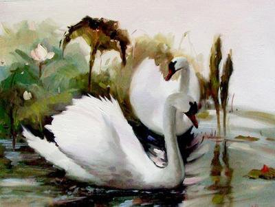 Пара лебедей - оригинал
