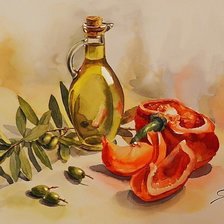 Схема вышивки «Оливковое масло»