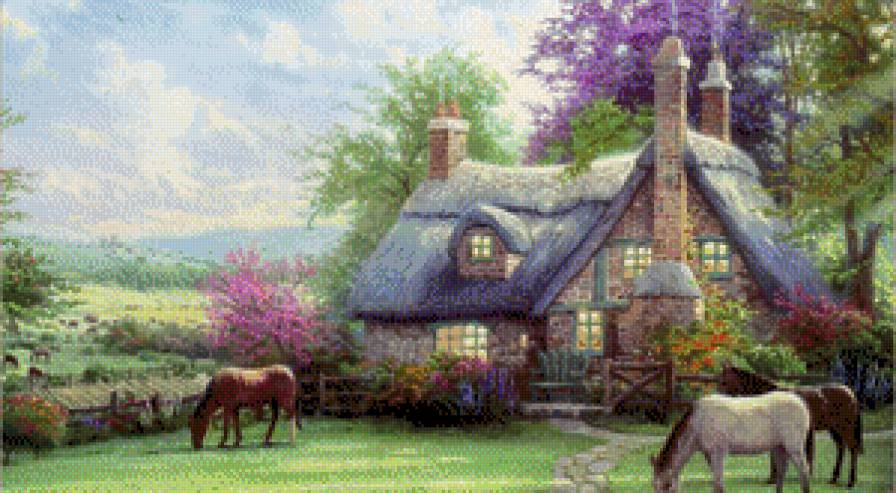 Пасущиеся лошади - предпросмотр