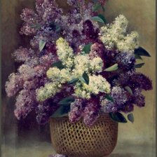 Схема вышивки «сирень»