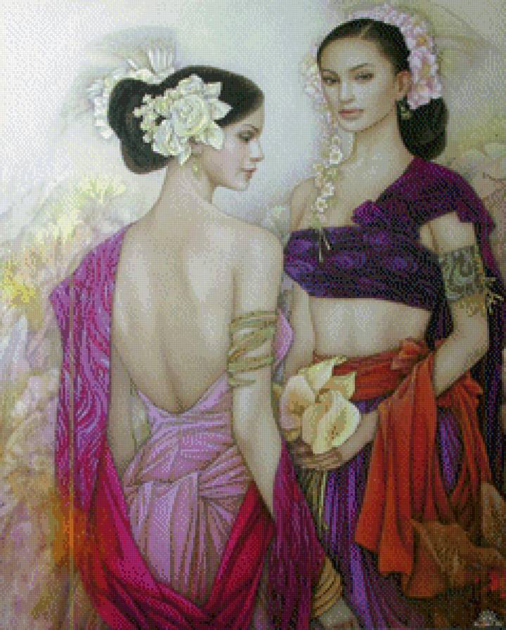 Девушки - женщина, цветы, красавица - предпросмотр