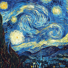 Схема вышивки «Звездная ночь Винсент Ван Гог»
