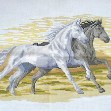 Схема вышивки «пара в степи»