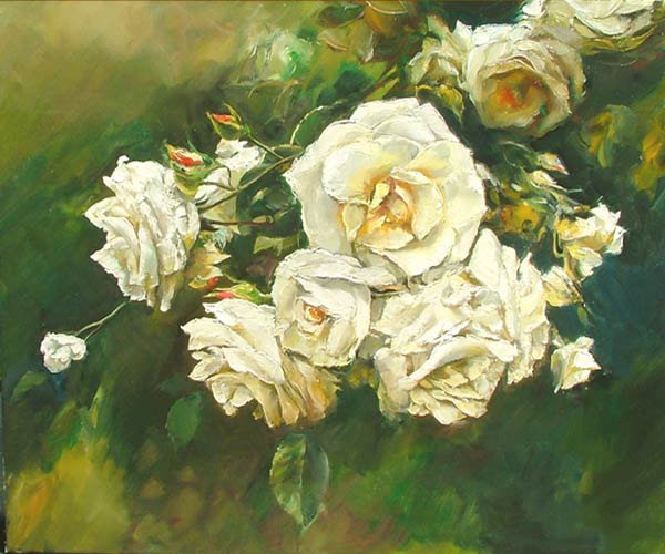 Herbaciane roze - roze w malarstwie - оригинал