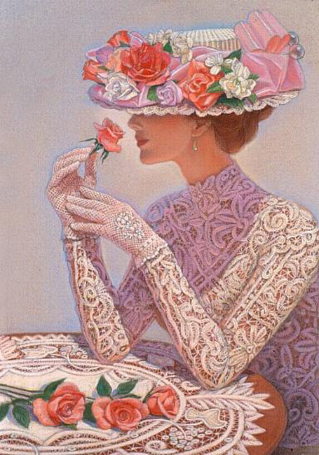 дама - дама красота весна настроение - оригинал